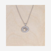 Collier médaille glitter